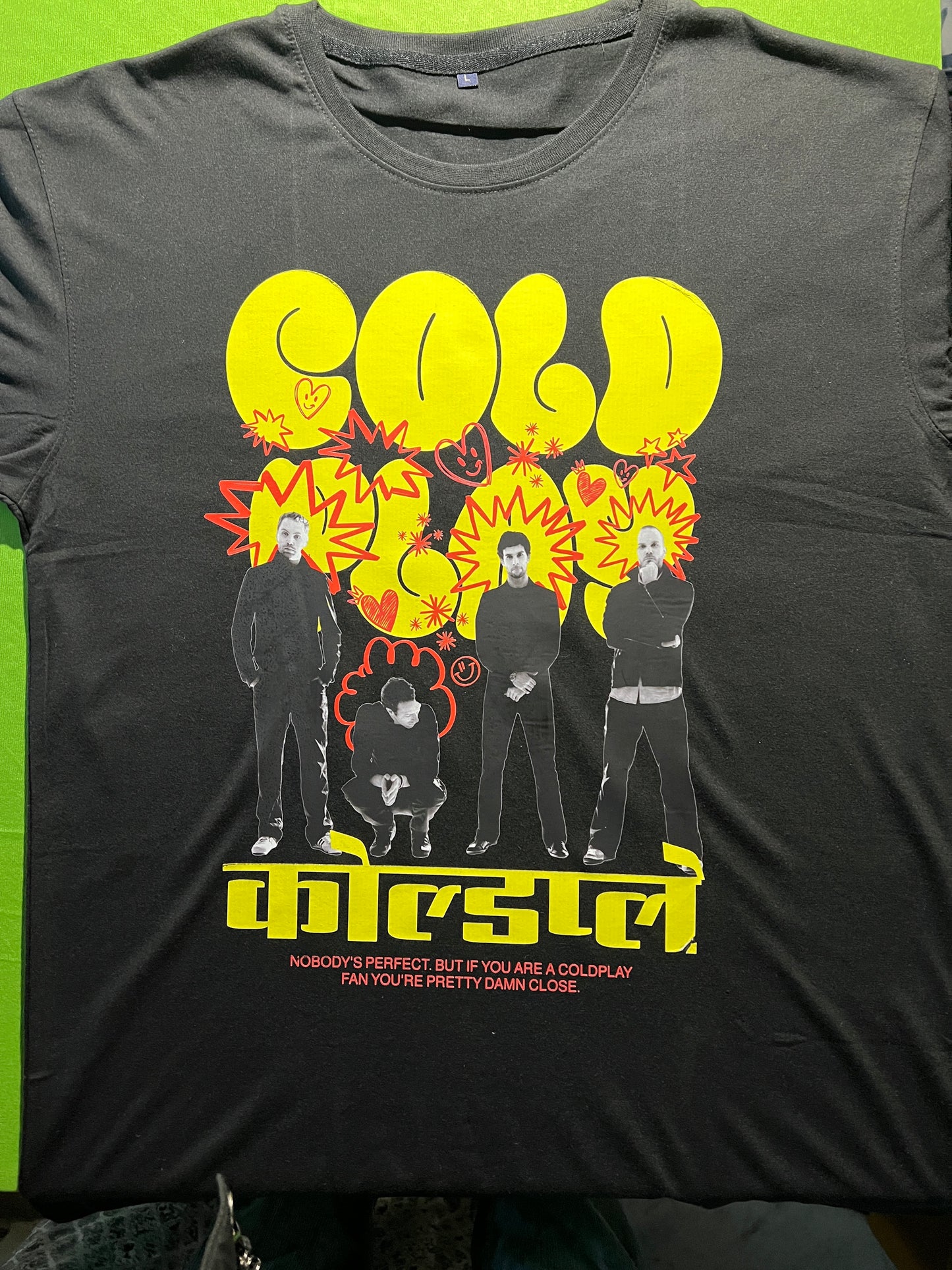Premium Oversize Coldplay Concert T-Shirt - French Terry Cotton 240 GSM