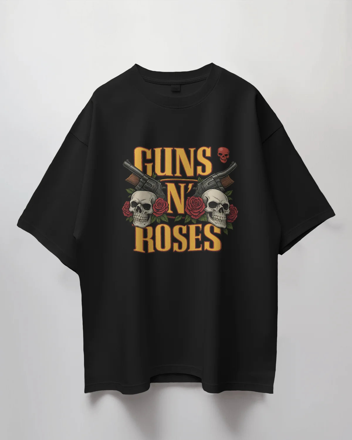 Premium Guns N' Roses Skull & Rose Oversized T-shirt