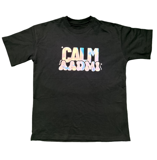 Calm Aadmi - Men's Tshirt with Holographic print
