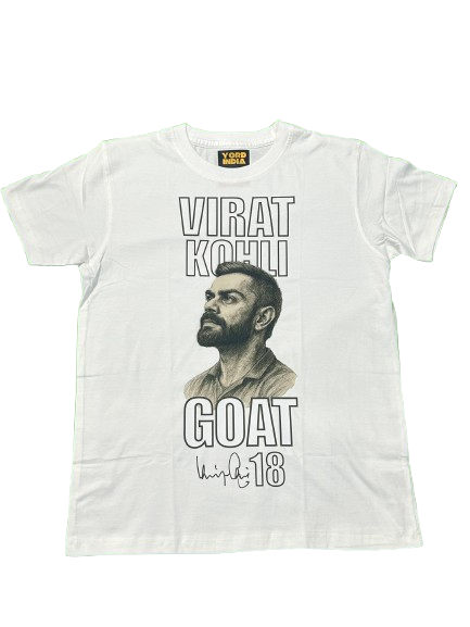 Premium RCB Virat Kohli GOAT Limited Edition Cricket Regular T-Shirt