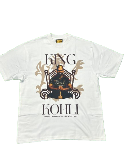 Premium Virat Kohli Cricket Fan White T-shirt Regular