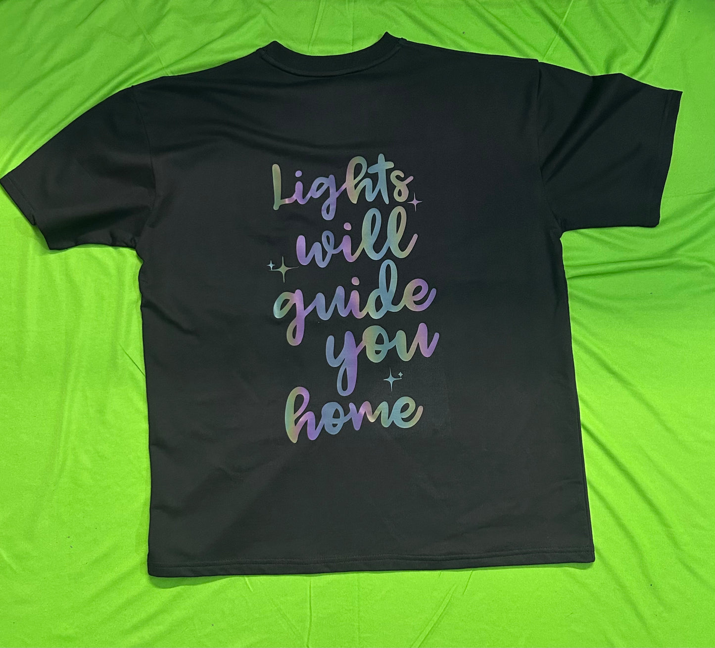 Coldplay Lights will guide you home French Terry Rainbow Reflector T-Shirt