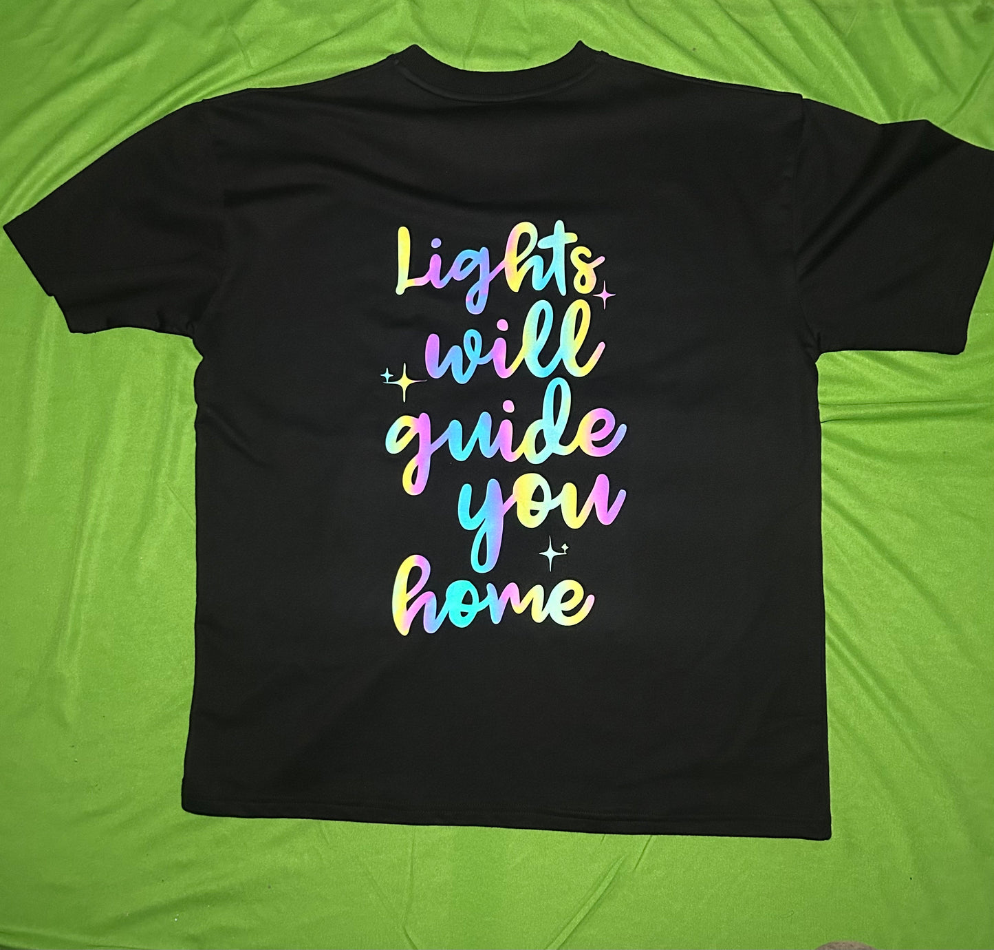 Coldplay Lights will guide you home French Terry Rainbow Reflector T-Shirt