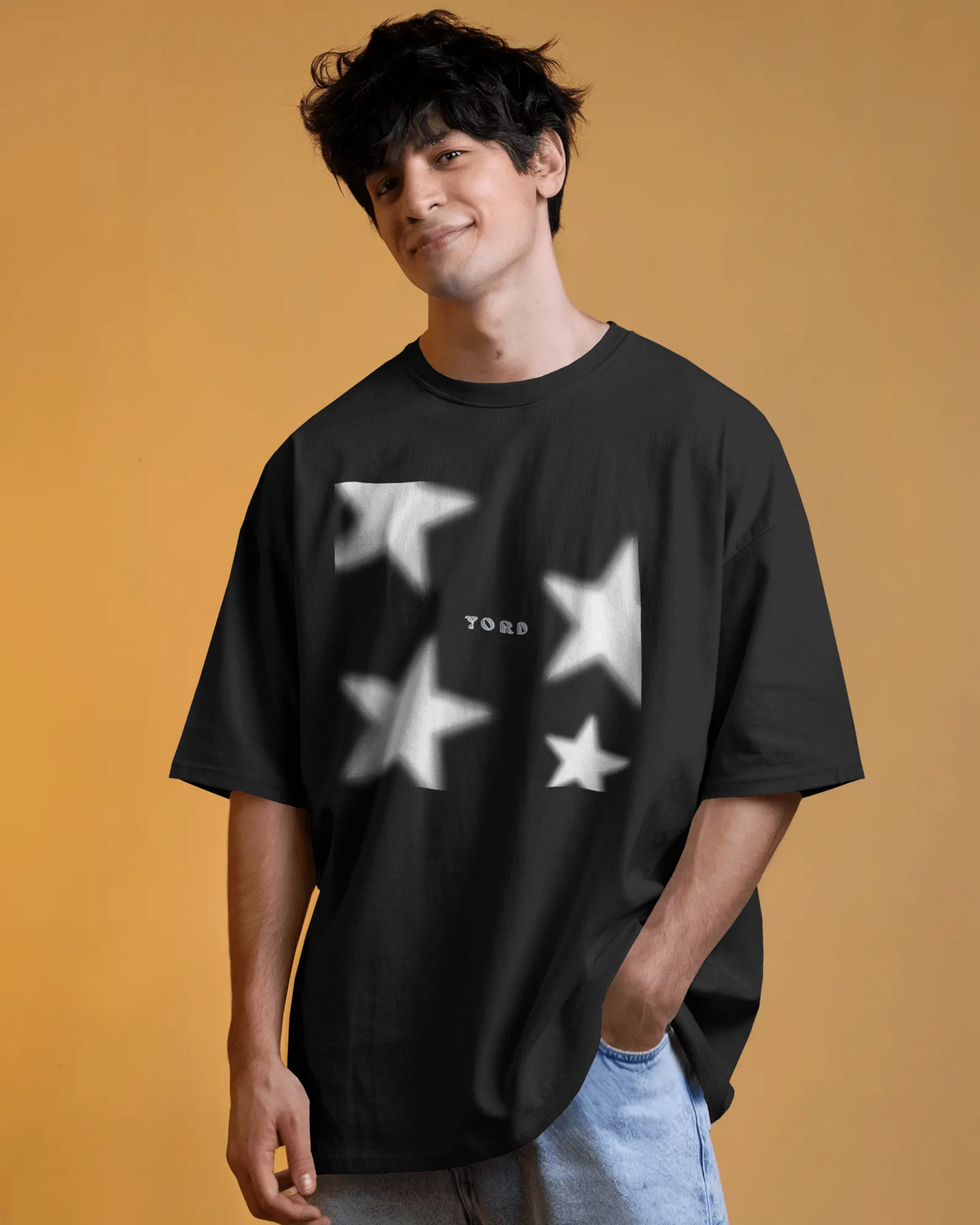 Premium Cosmic Stars Oversized T-Shirt | Limited Edition