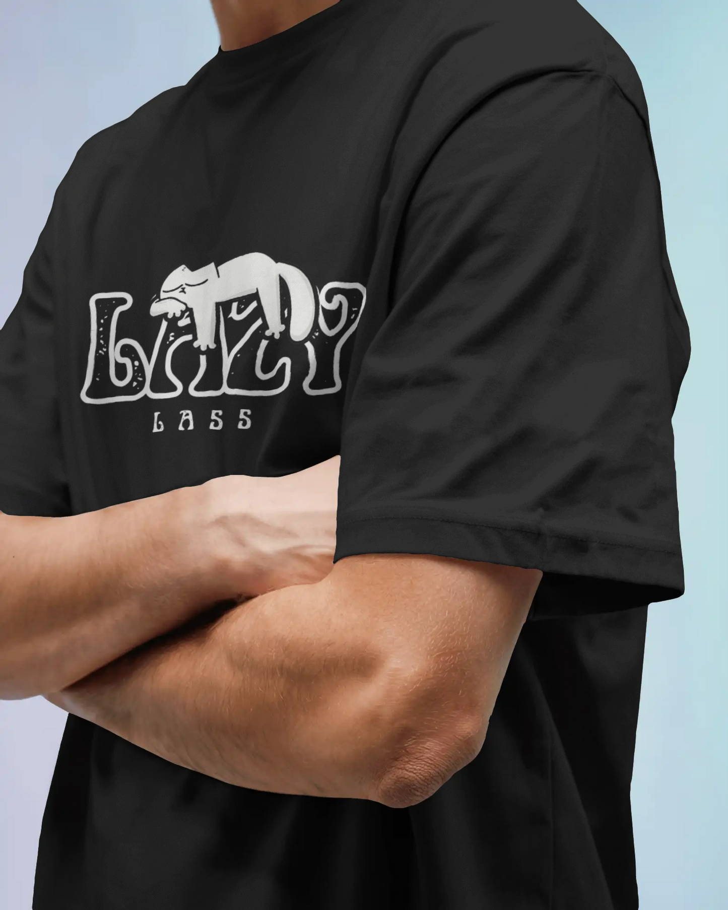 Premium Lazy Bass Cat Oversized T-shirt | Limited Edition