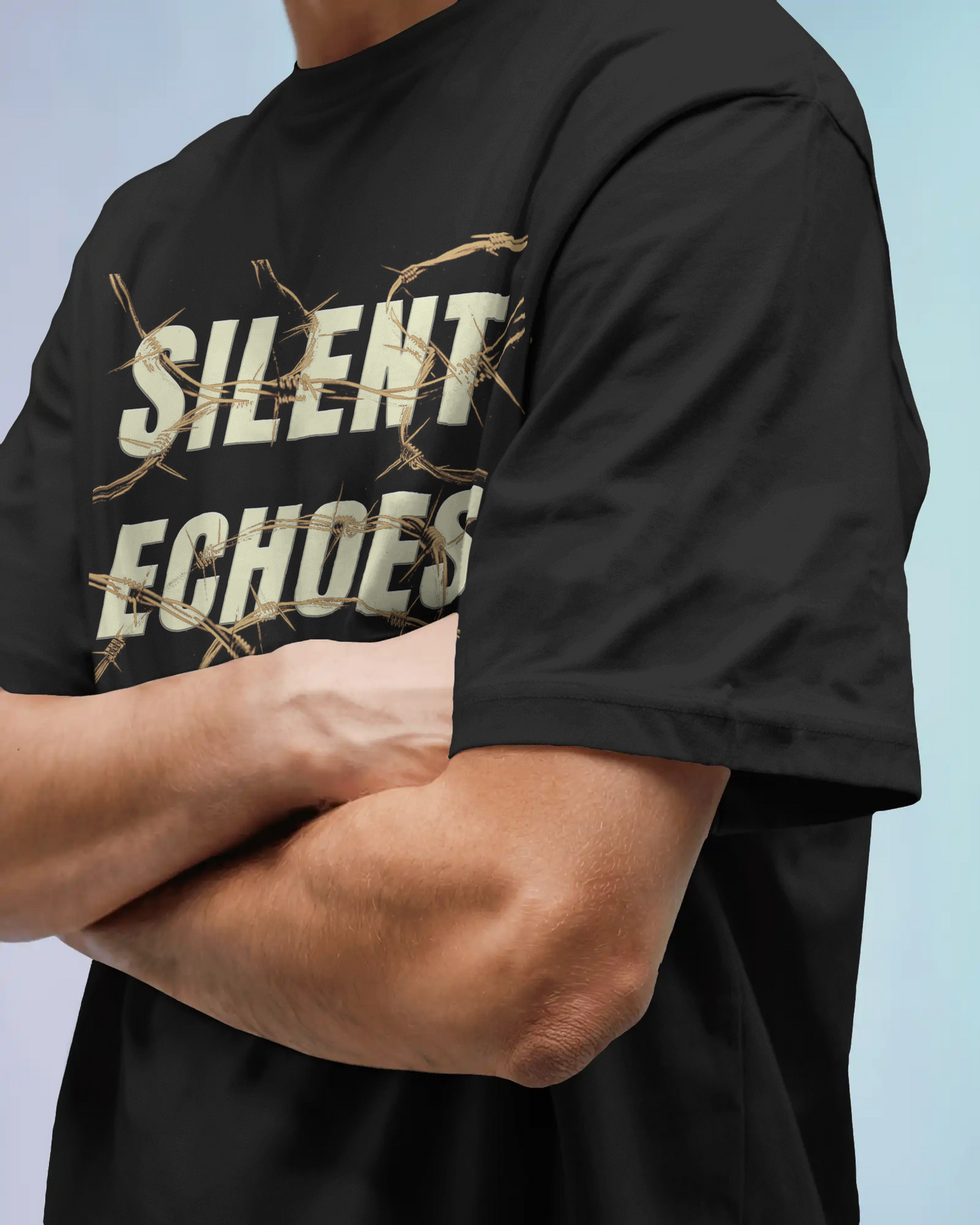 Premium Silent Echoes Barbed Wire Oversized T-shirt