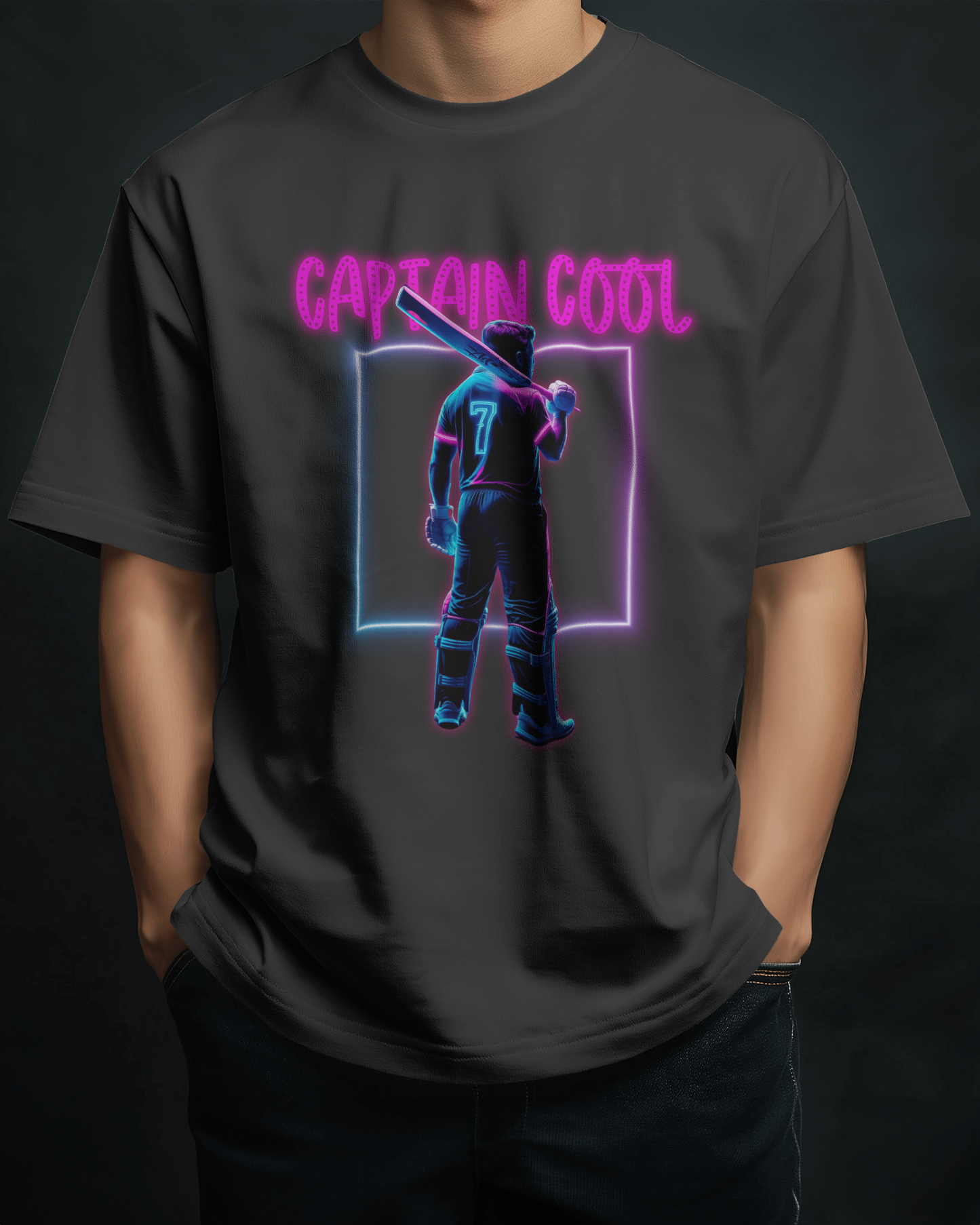 Premium CSK Captain Cool Glow In Dark Oversized T-shirt