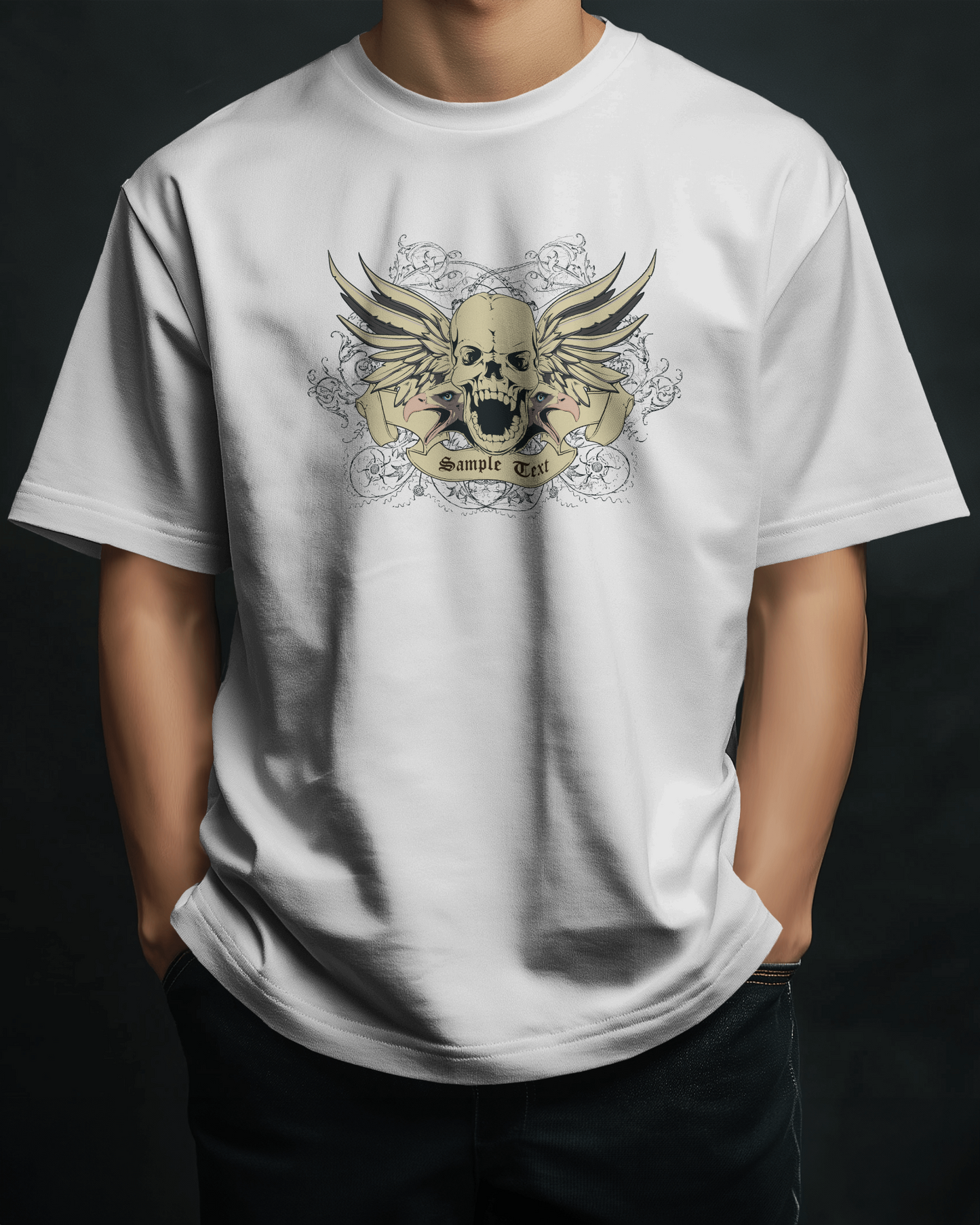 Premium Winged Skull Oversized T-shirt | Limited Edition