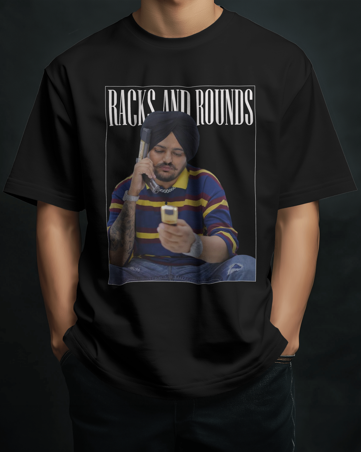 Premium 'Racks and Rounds' Oversized Streetwear T-shirt