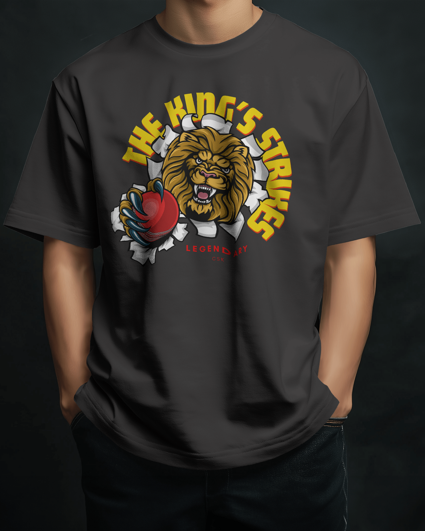 Premium 'The King's Stroke' RCB Cricket T-Shirt | Limited Edition