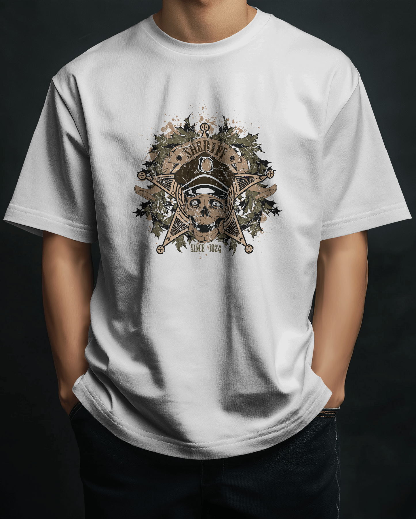 Premium Sheriff Skull Oversized T-shirt - Limited Edition