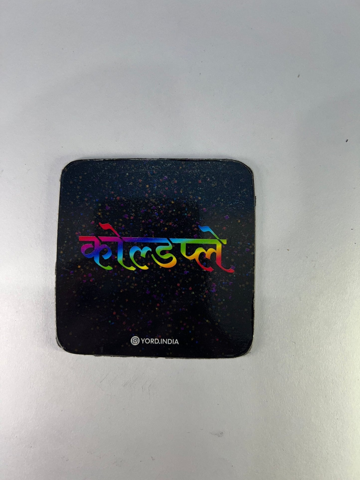 Coldplay India tour fridge magnets pack of 5 (Random). 0.7mm thickness, 7x7cm square shaped - YORD