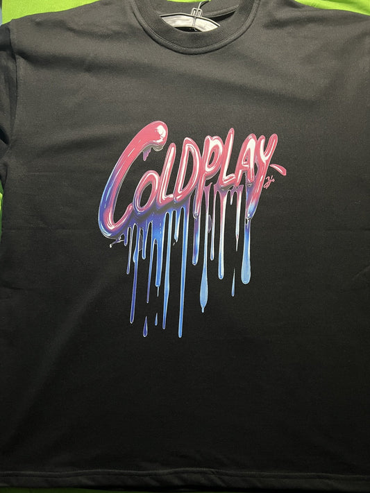 Coldplay Oversize French Terry Cotton T-Shirt (240 GSM) - Premium Luxury Concert Wear - YORD