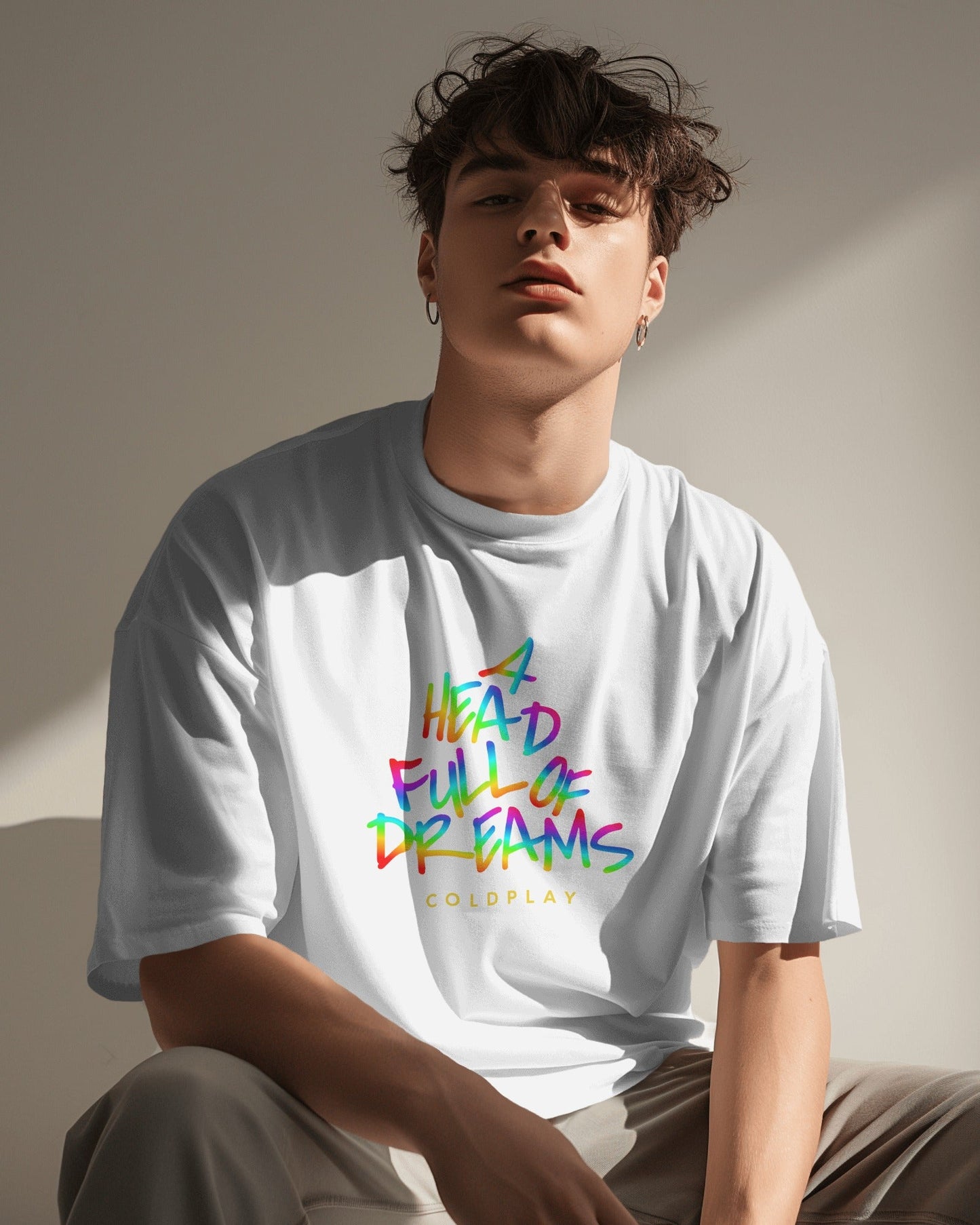 Coldplay Oversize French Terry Cotton T-shirt - Premium Luxury Concert Wear - YORD