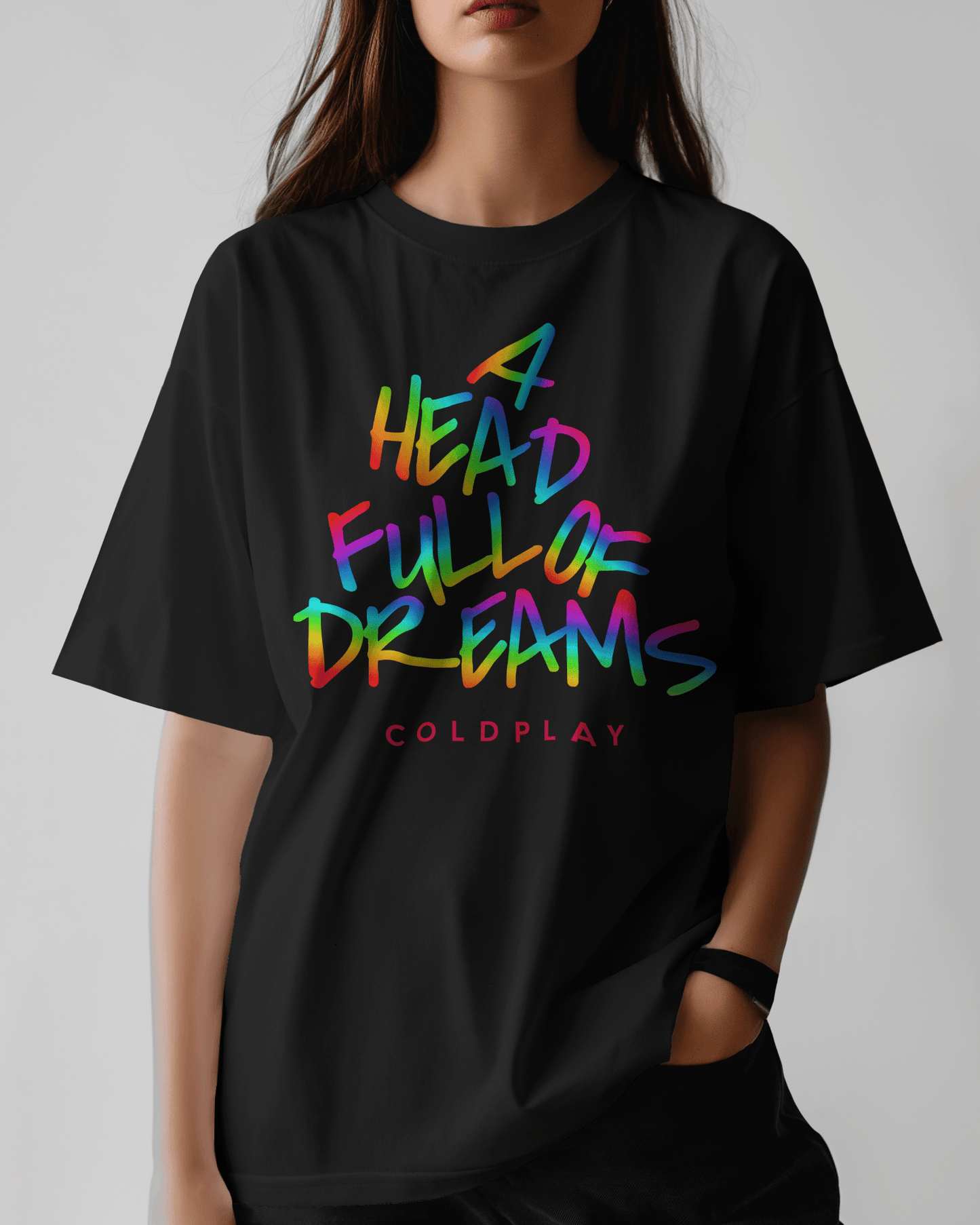 Coldplay Oversize French Terry Cotton T-shirt - Premium Luxury Concert Wear - YORD