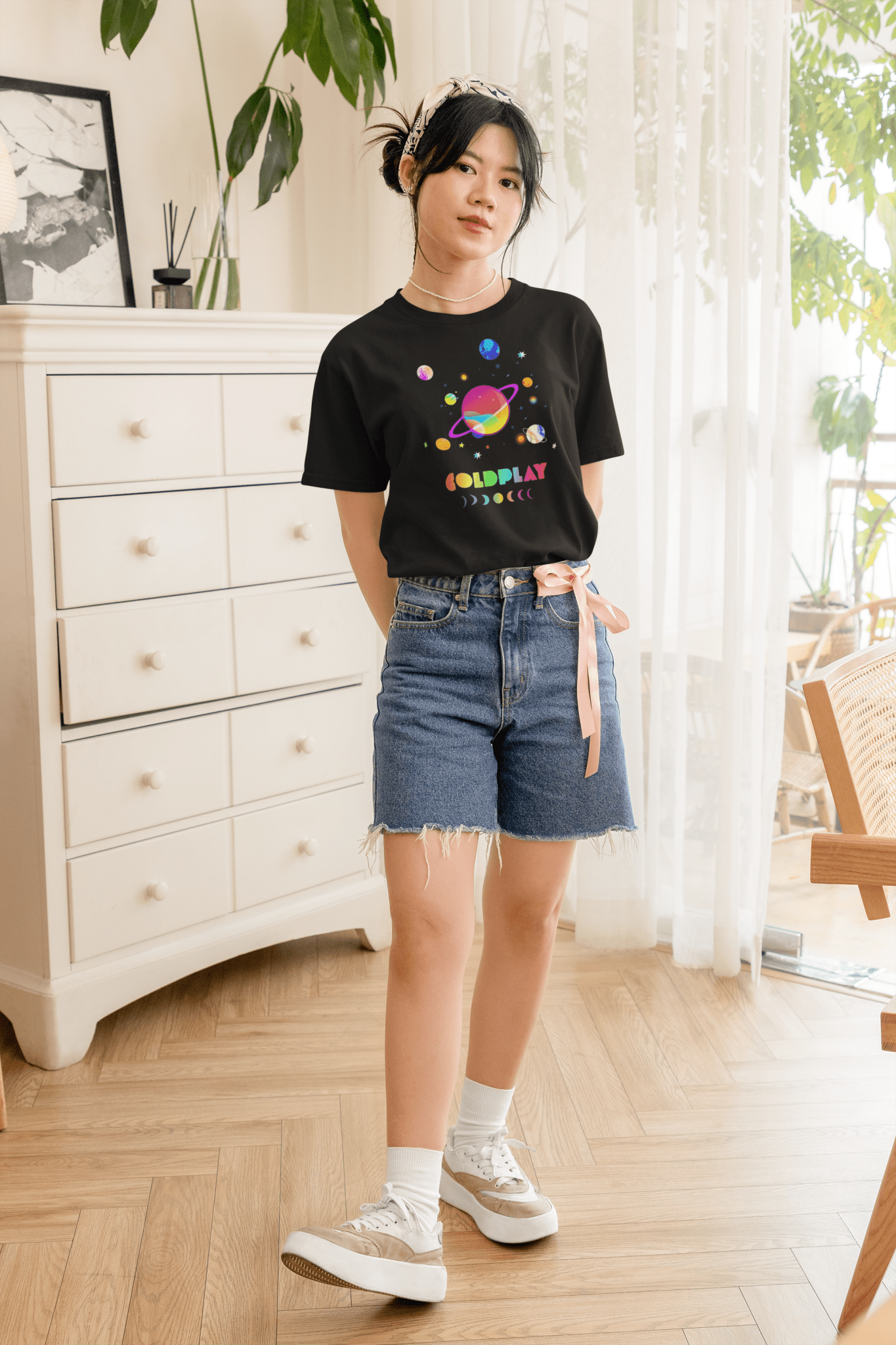 Coldplay Oversized French Terry Cotton T-Shirt - Premium Luxury Concert Wear - YORD