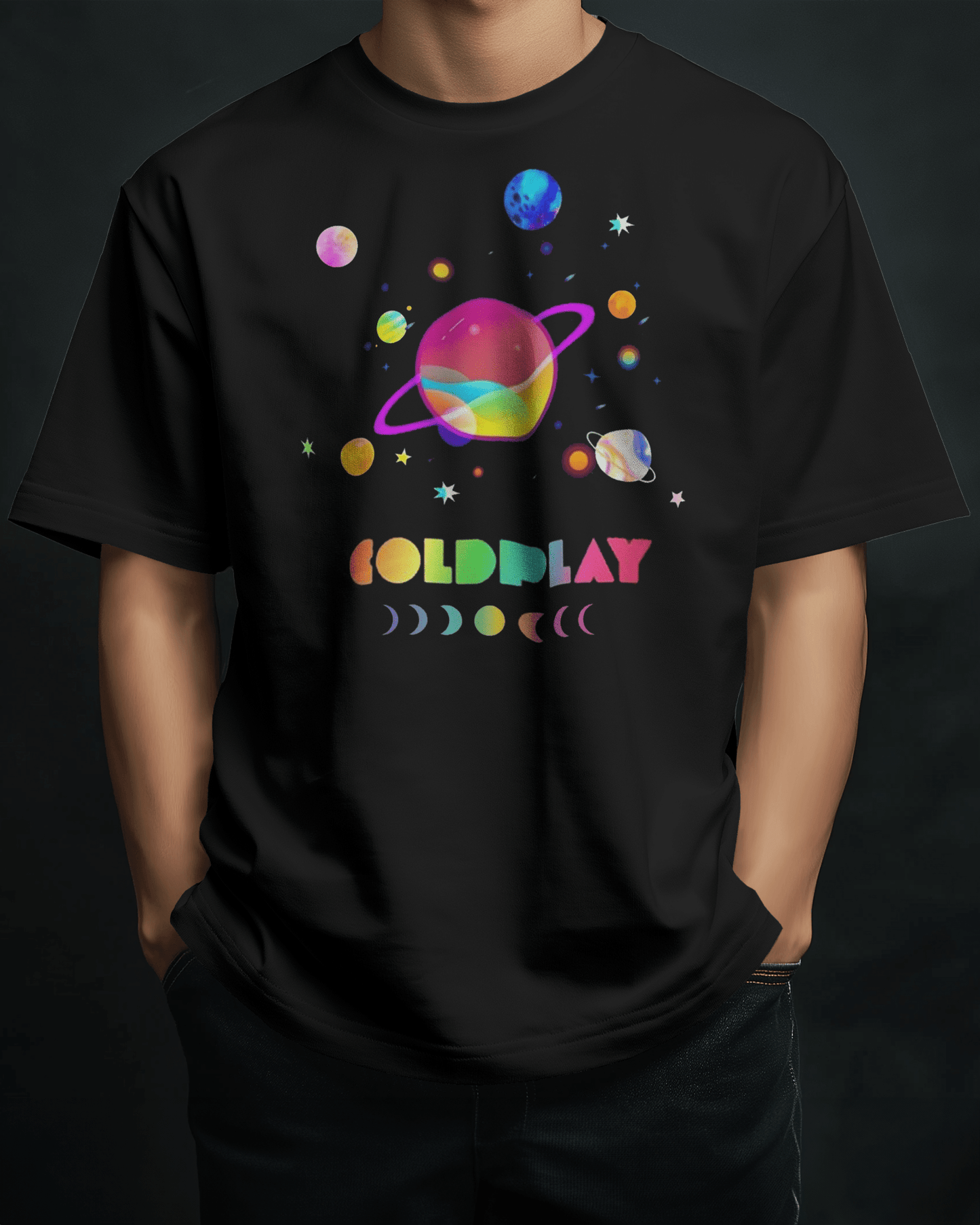 Coldplay Oversized French Terry Cotton T-Shirt - Premium Luxury Concert Wear - YORD