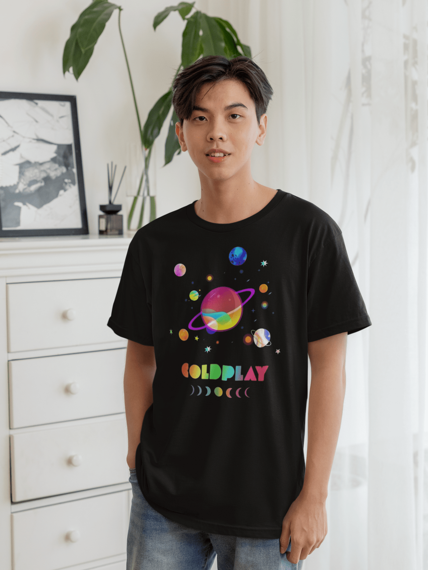 Coldplay Oversized French Terry Cotton T-Shirt - Premium Luxury Concert Wear - YORD