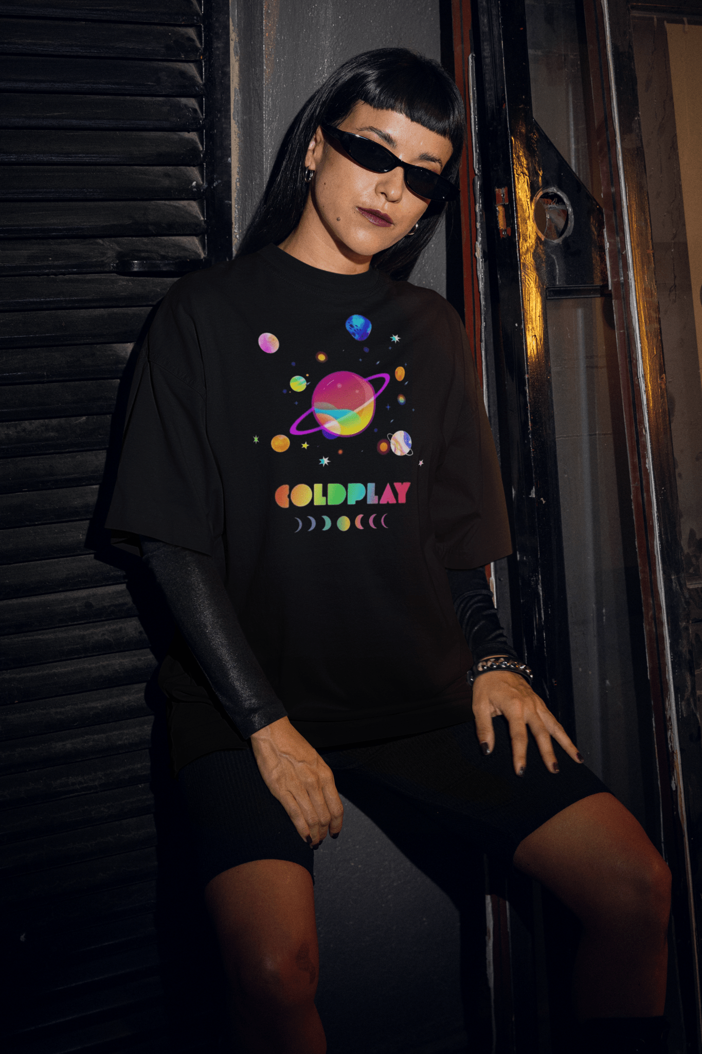 Coldplay Oversized French Terry Cotton T-Shirt - Premium Luxury Concert Wear - YORD
