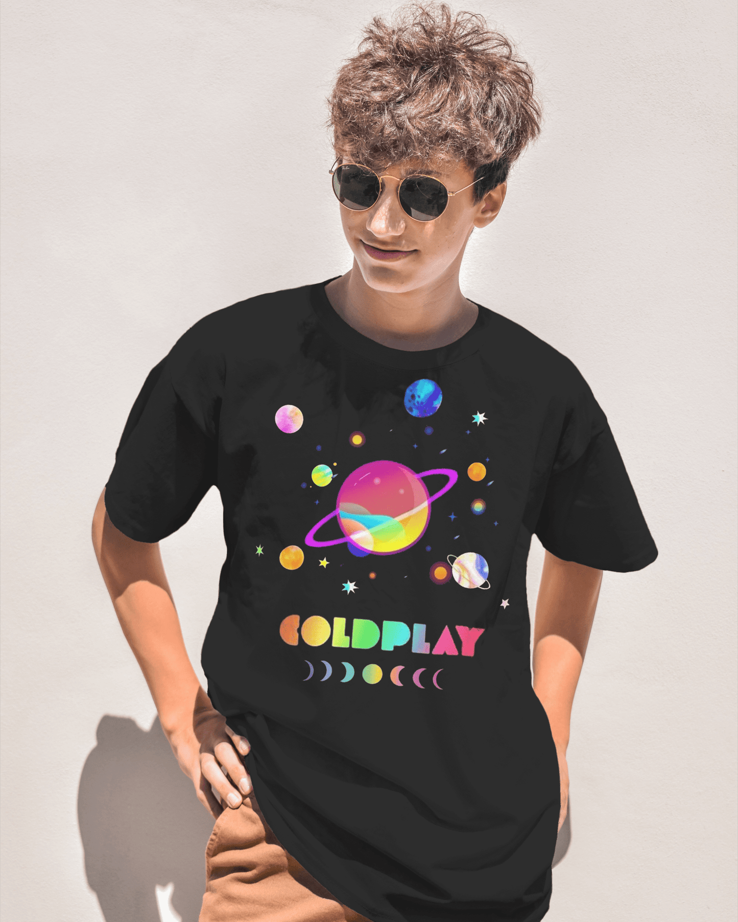 Coldplay Oversized French Terry Cotton T-Shirt - Premium Luxury Concert Wear - YORD