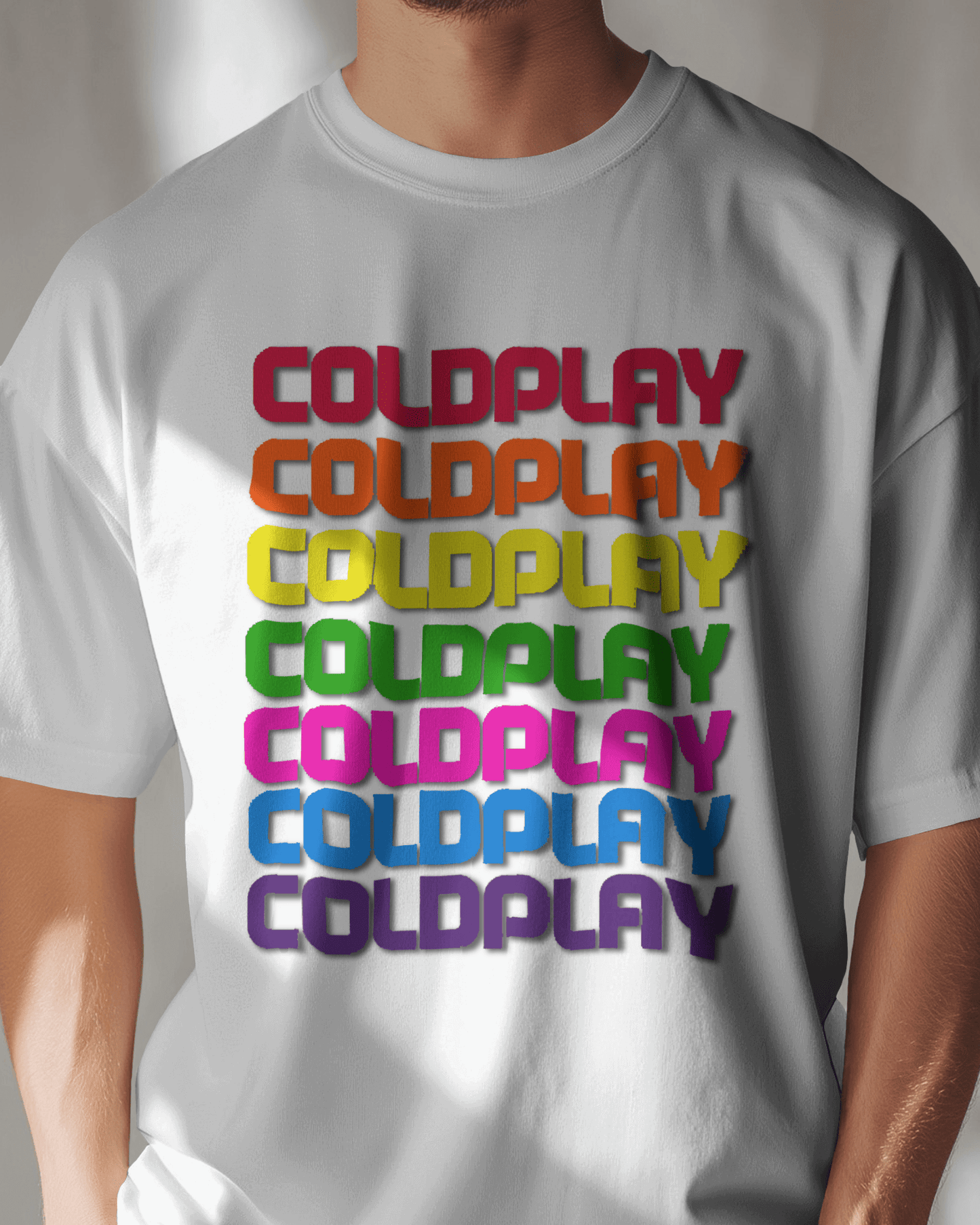 Coldplay Oversized Luxury French Terry Cotton T-Shirt - 240 GSM Premium Concert Wear - YORD