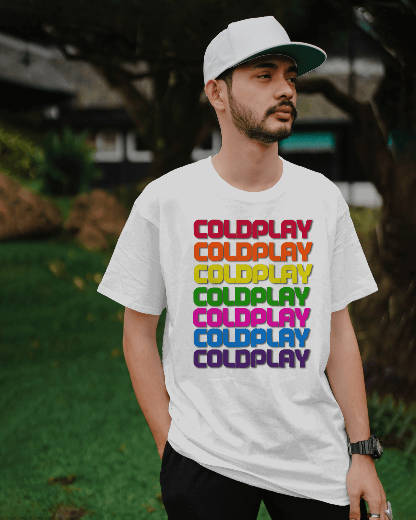 Coldplay Oversized Luxury French Terry Cotton T-Shirt - 240 GSM Premium Concert Wear - YORD