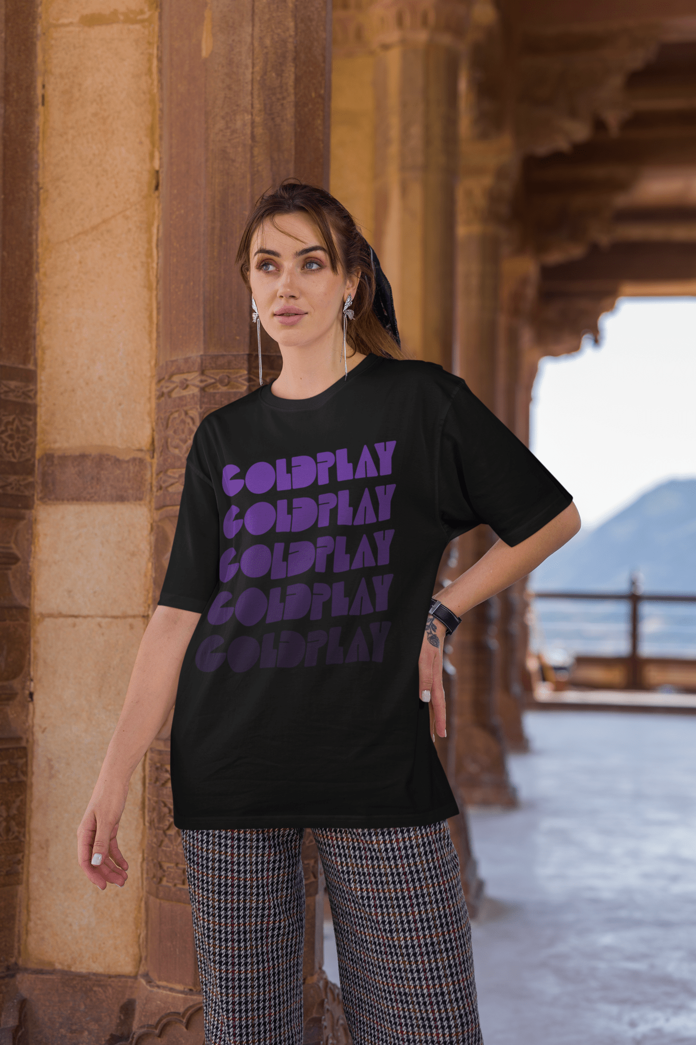 Coldplay Oversized Premium French Terry Cotton Concert T-Shirt - 240 GSM Luxury - YORD