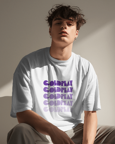 Coldplay Oversized Premium French Terry Cotton Concert T-Shirt - 240 GSM Luxury - YORD
