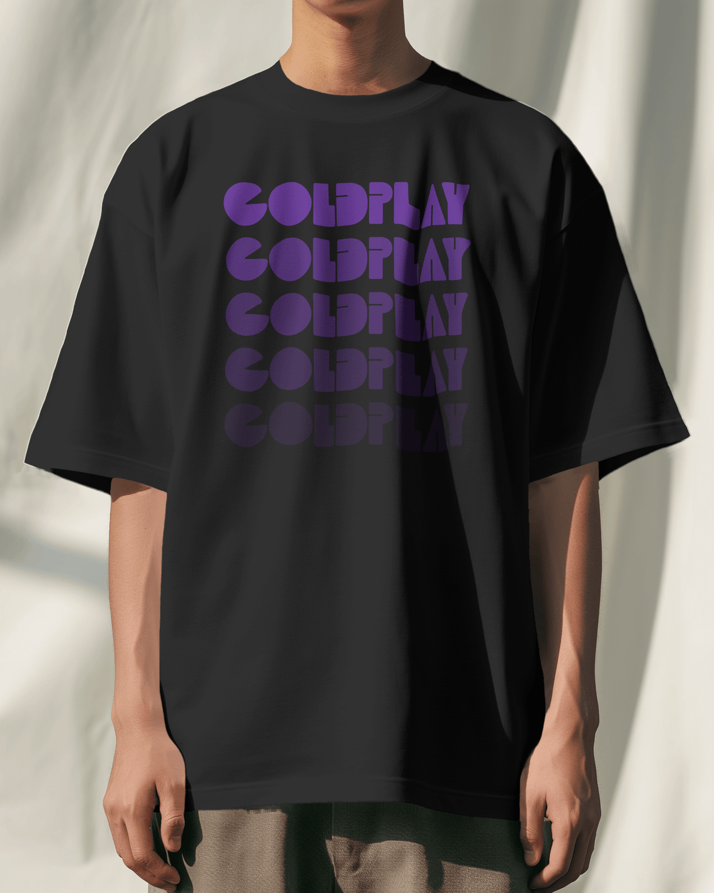 Coldplay Oversized Premium French Terry Cotton Concert T-Shirt - 240 GSM Luxury - YORD