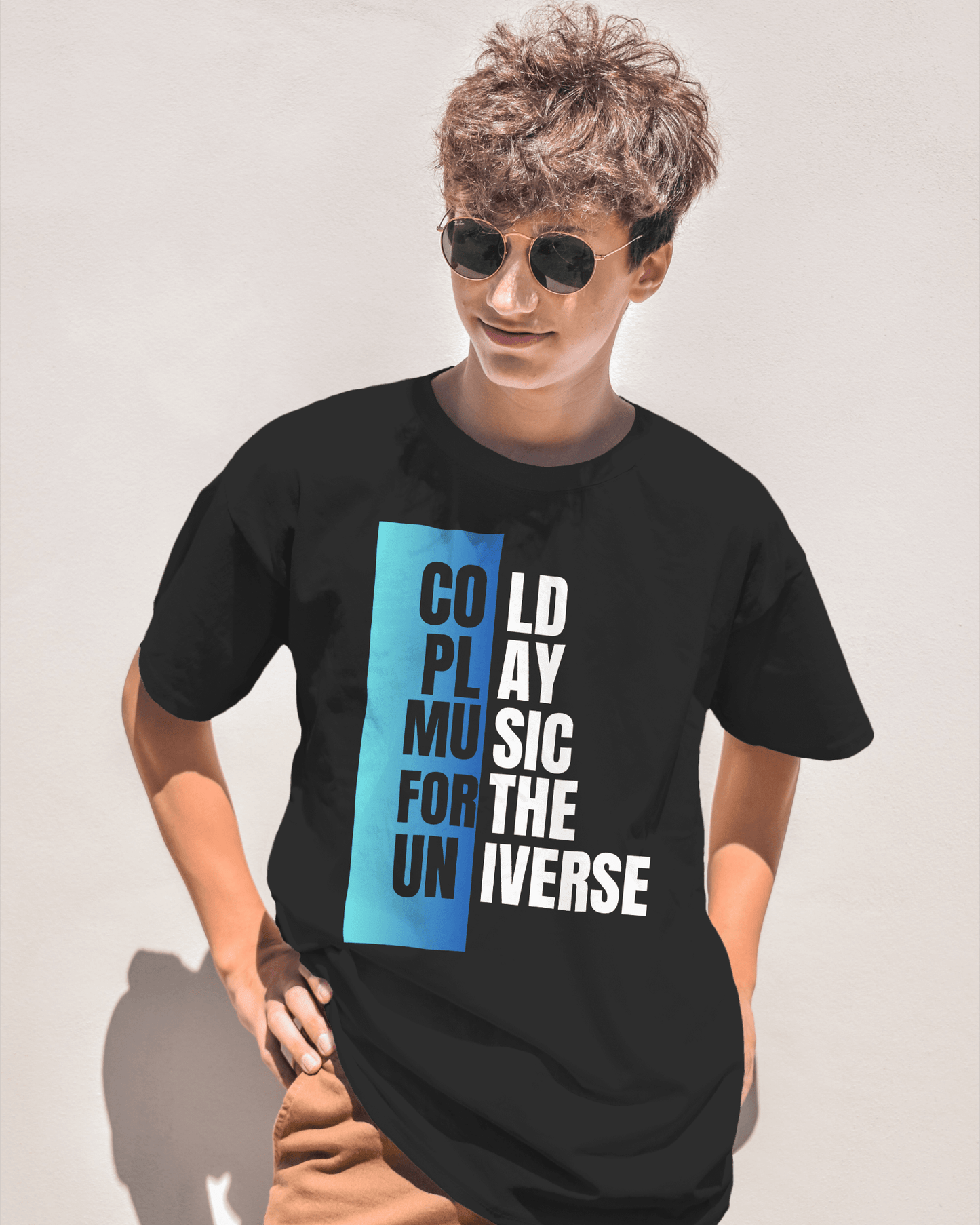 Coldplay Premium Oversize French Terry Cotton T-shirt - Music for the Universe Edition - YORD