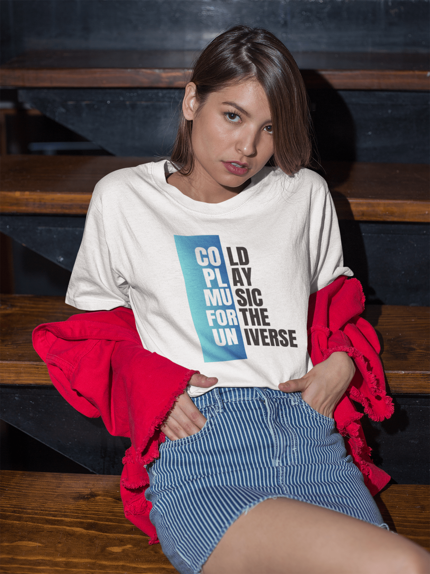 Coldplay Premium Oversize French Terry Cotton T-shirt - Music for the Universe Edition - YORD