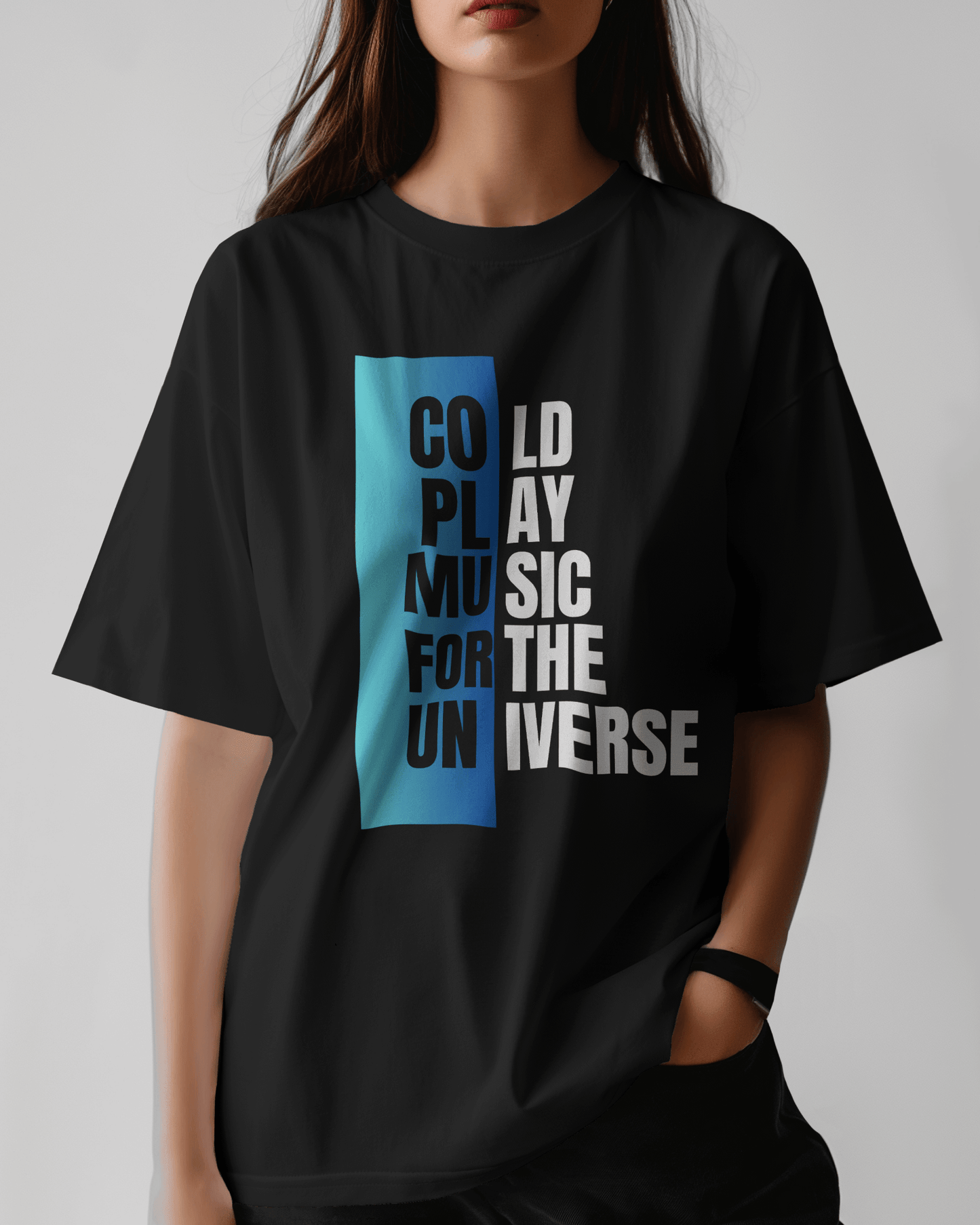Coldplay Premium Oversize French Terry Cotton T-shirt - Music for the Universe Edition - YORD