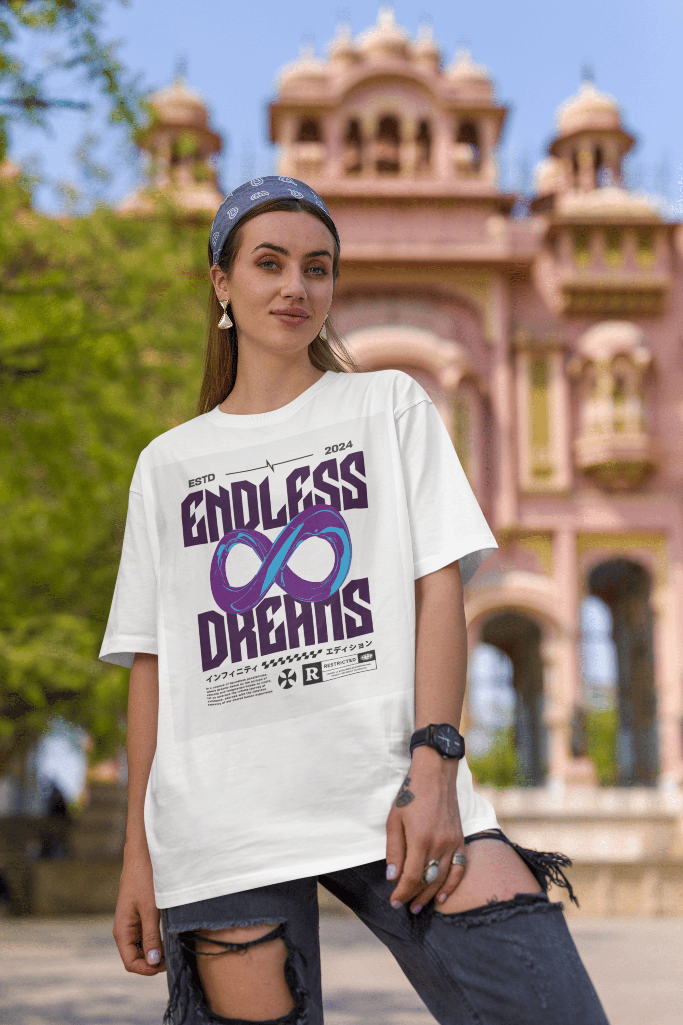 Coldplay Premium Oversized French Terry Cotton T-shirt – "Endless Dreams" Concert Edition - YORD