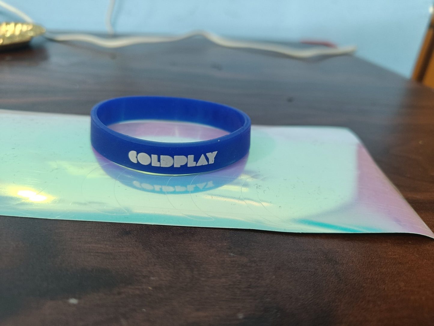 Coldplay Wristband Set - Blue with White Print (Pack of 2) - YORD