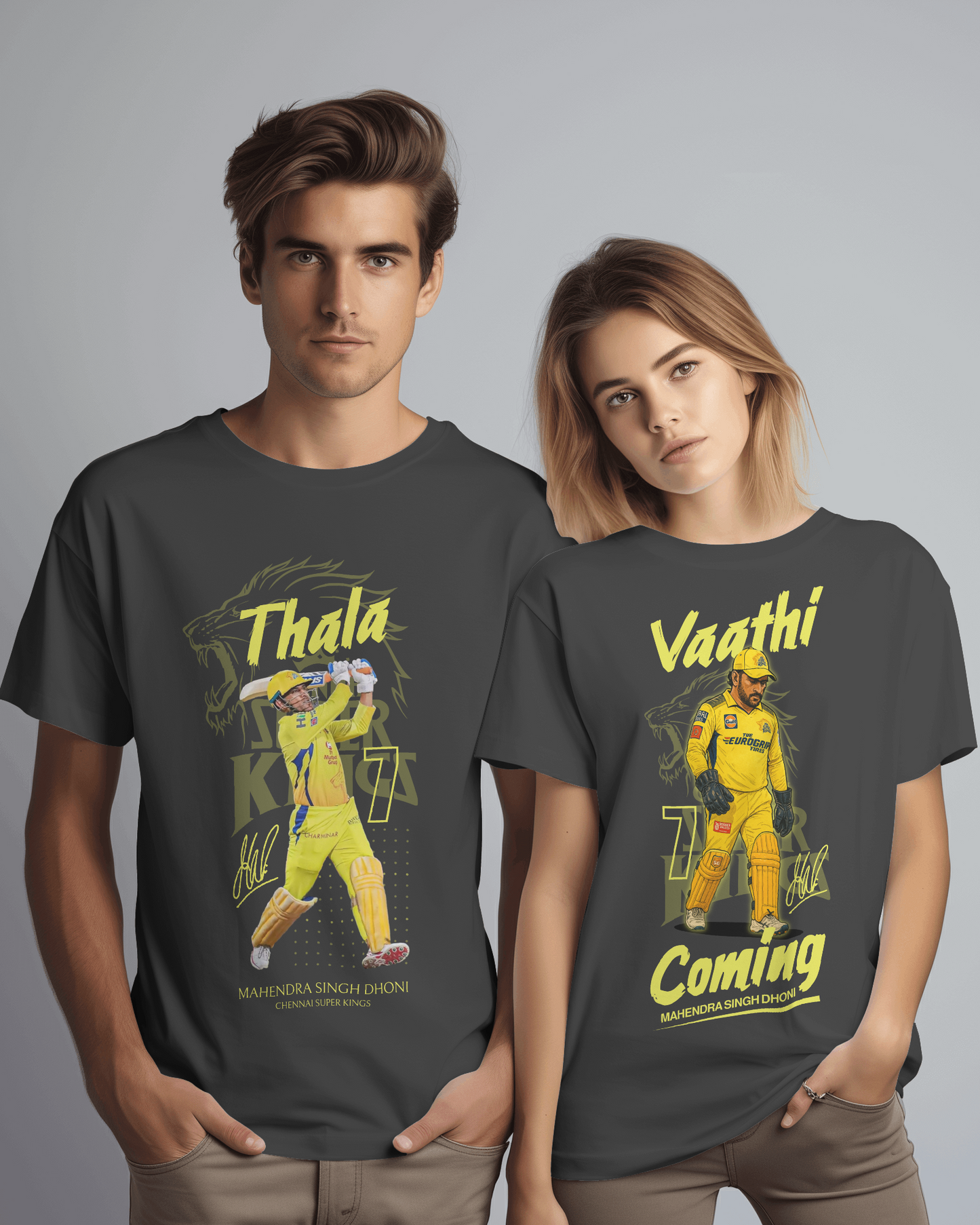 Premium CSK Vaathi Coming MS Dhoni IPL 7 Tribute T-shirt