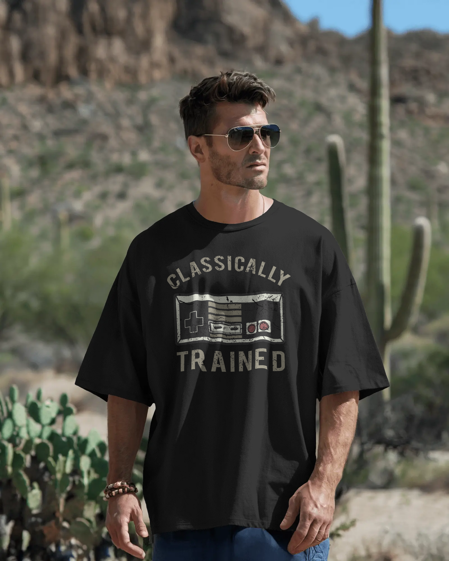 Premium Classically Trained Nintendo Controller Oversized T-shirt
