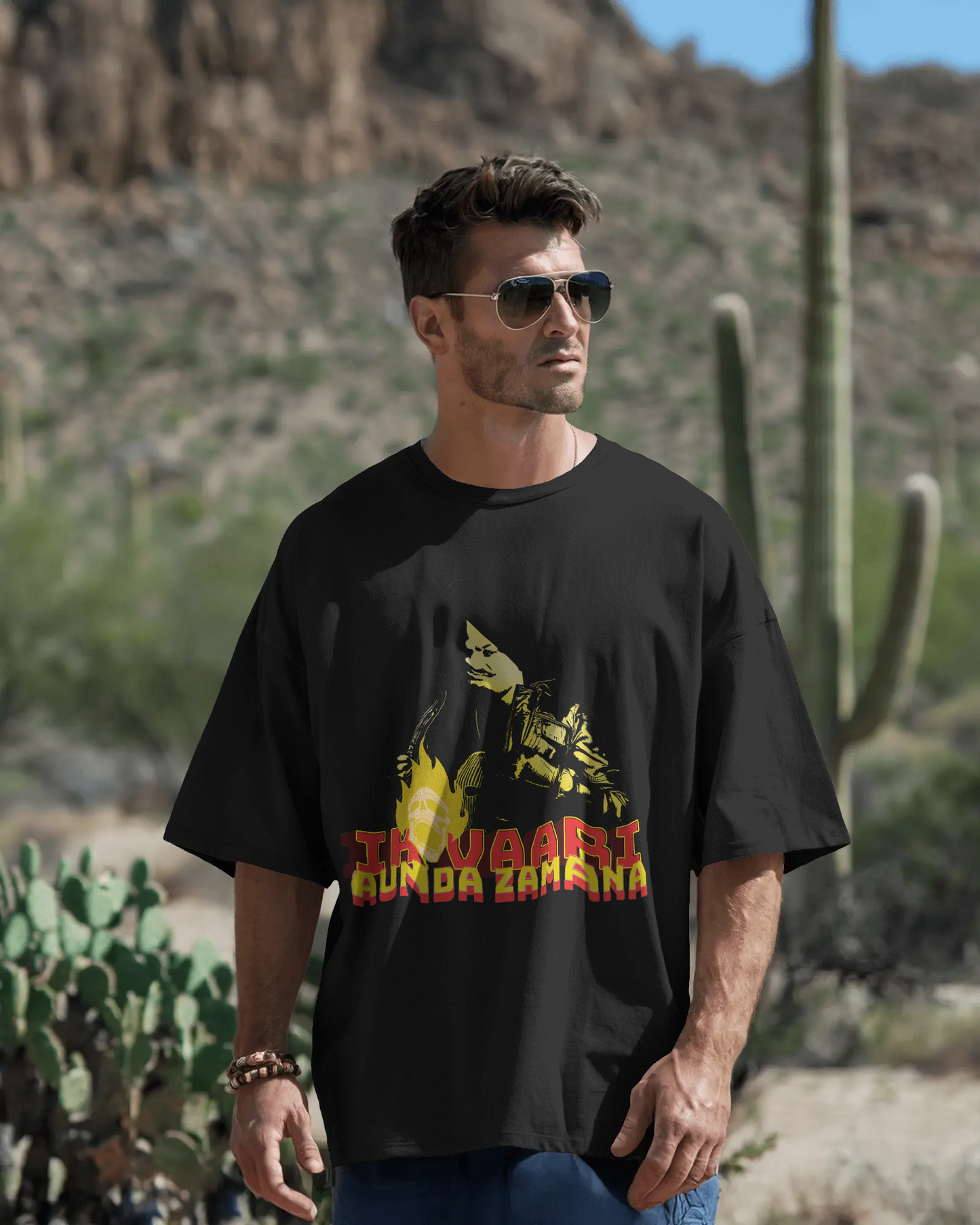 Premium Oversized Tikvaari Aunda Zamana Tribute T-Shirt