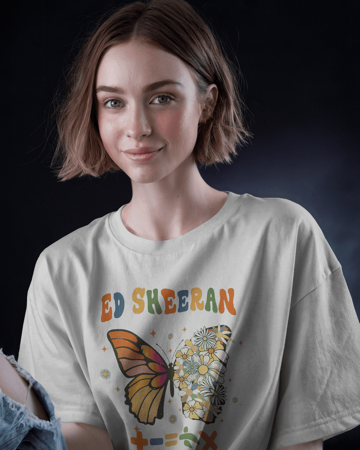 Ed Sheeran Butterfly Edition Premium Oversized French Terry Cotton T-Shirt - Limited Concert Series - YORD