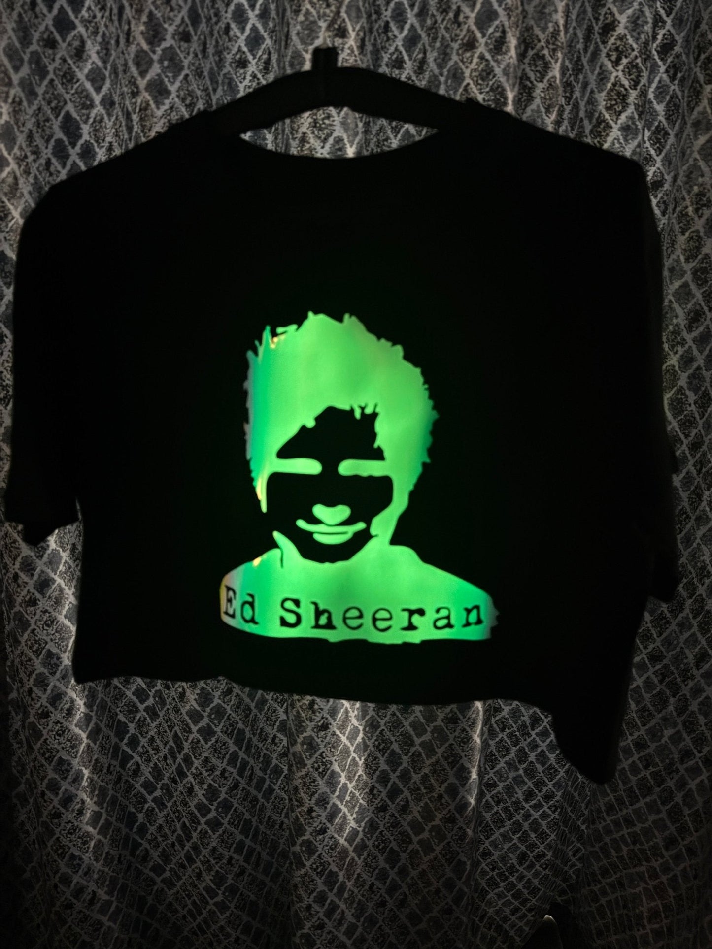 Ed Sheeran Glow - in - Dark Premium Crop Top - Exclusive Concert Merchandise - YORD