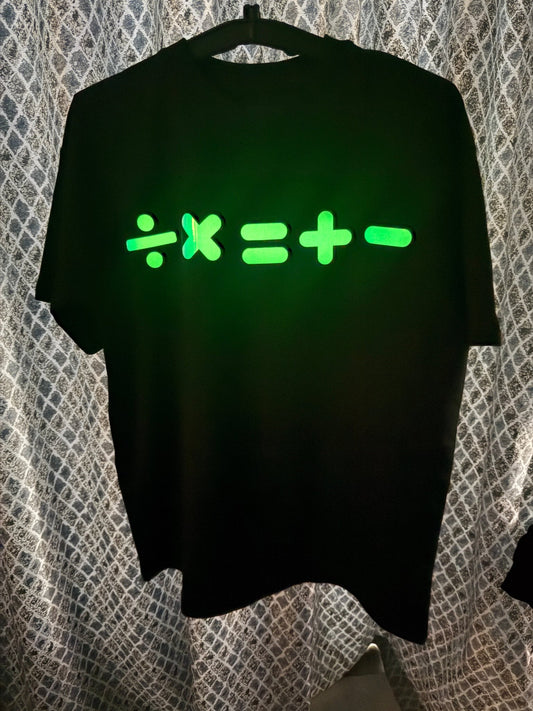 Ed Sheeran Glow in Dark Premium Mathematics Tour Concert T-Shirt Single Side Print - YORD