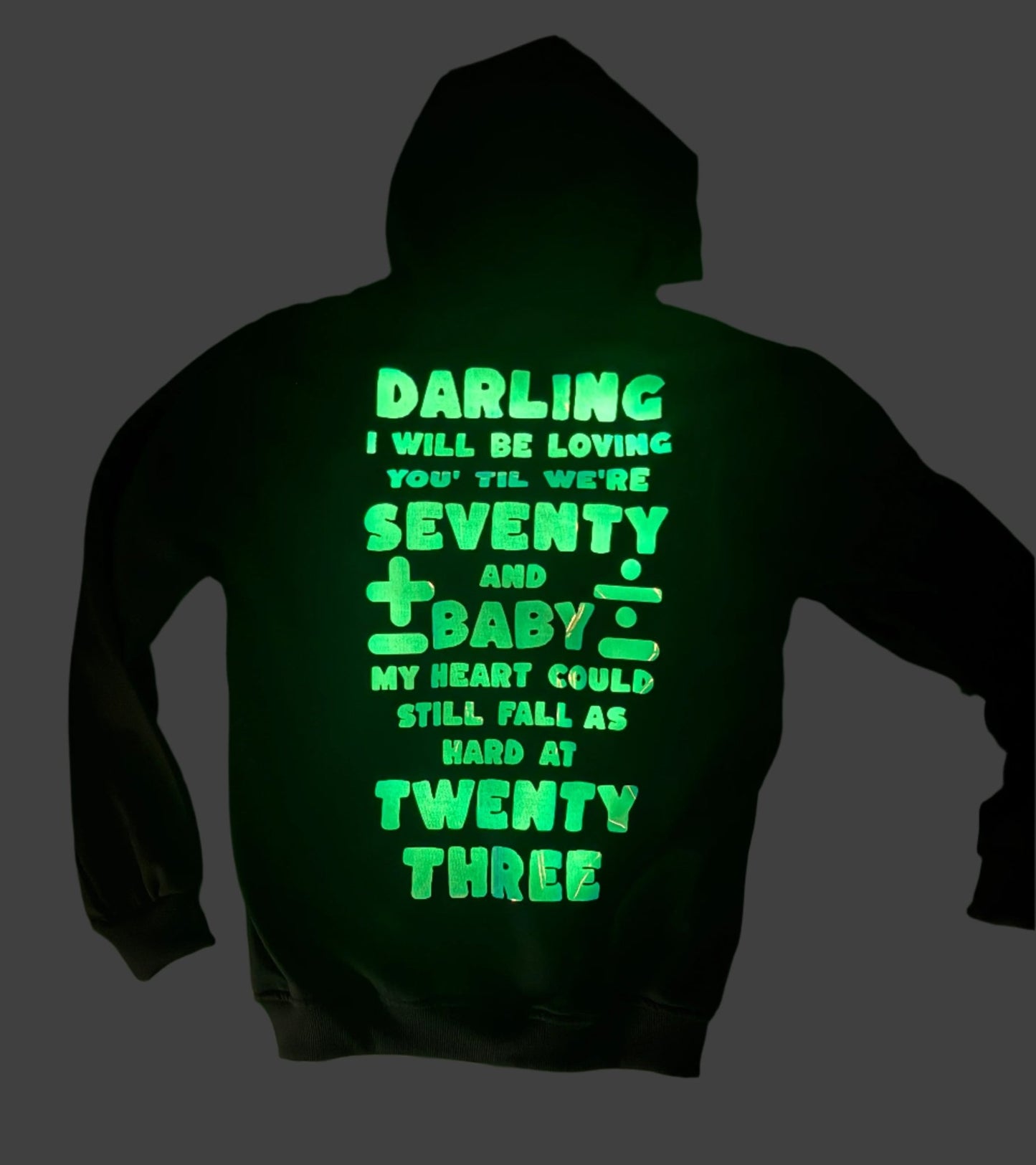 Ed Sheeran Limited Edition Glow - in - Dark Mathematical Symbol Zip - Up Hoodie - Concert Special Edition - YORD