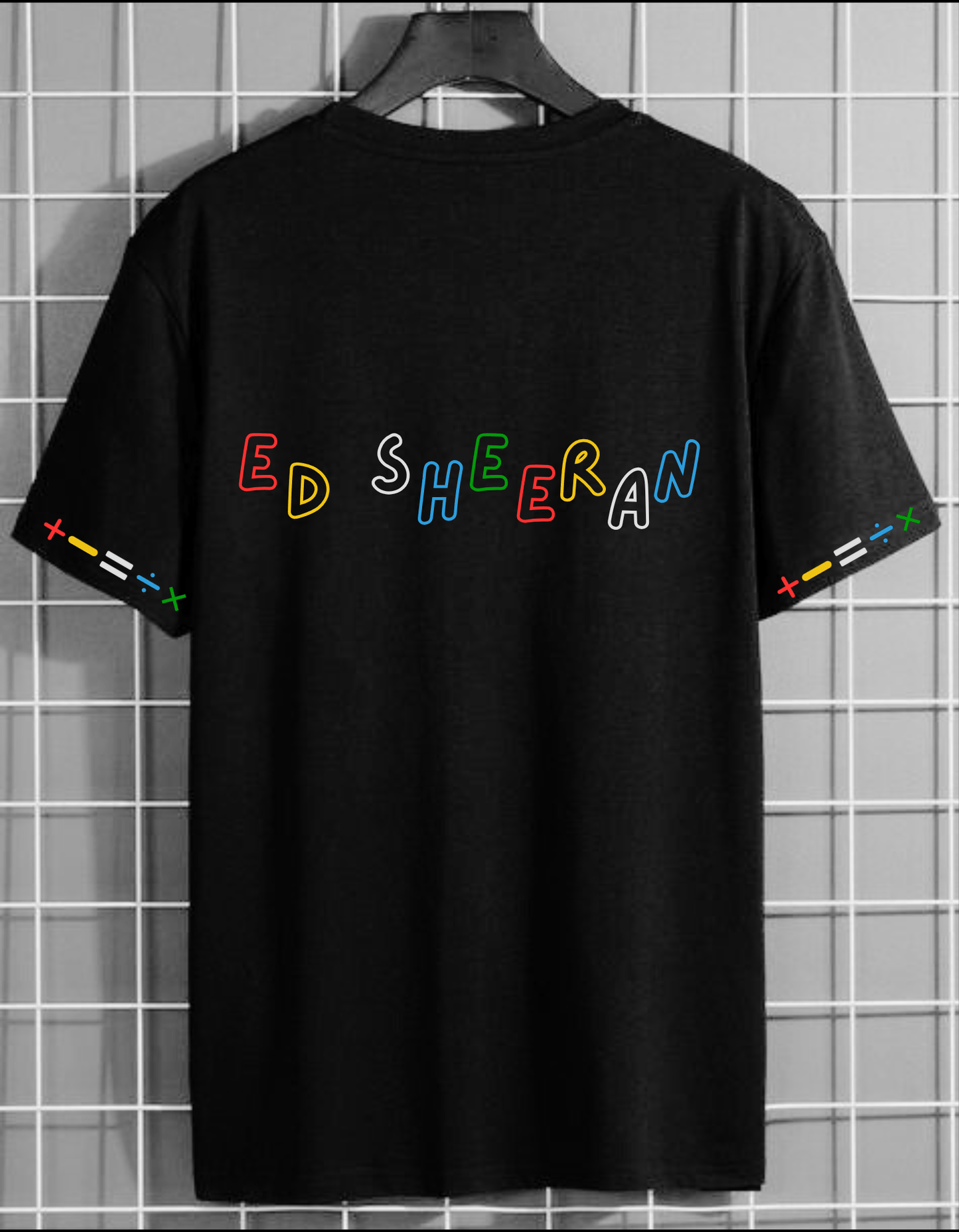 Ed Sheeran Limited Edition Oversized Concert T-Shirt - Multicolor Logo Design - YORD
