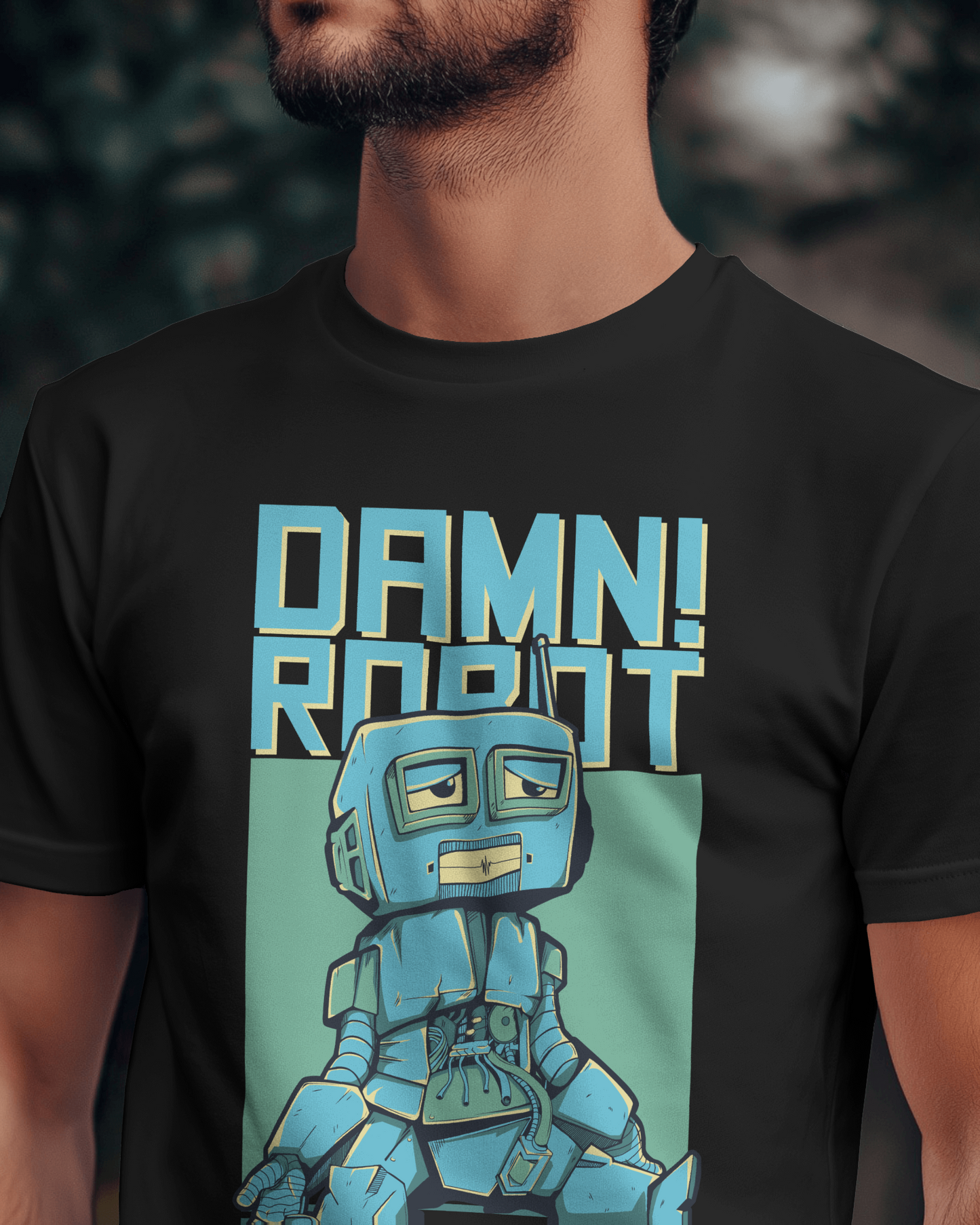 Premium DAMN! ROBOT Graphic Regular T-shirt