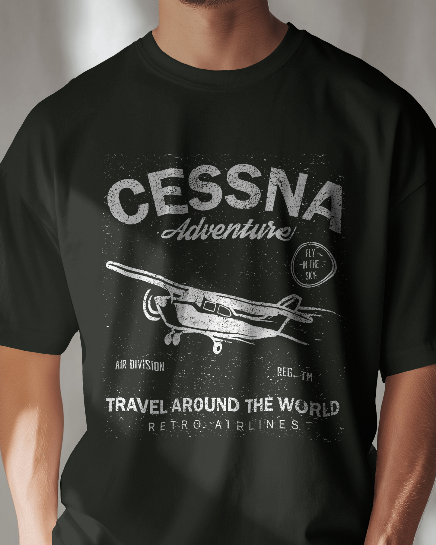 Premium Cessna Adventure Retro Aviation T-Shirt