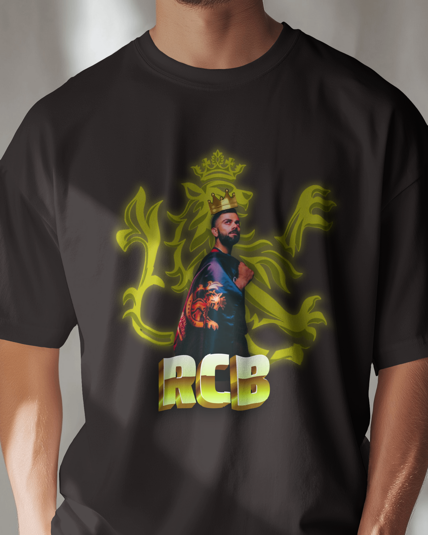Premium RCB Royal Cricket Glow Print T-Shirt | Limited Edition