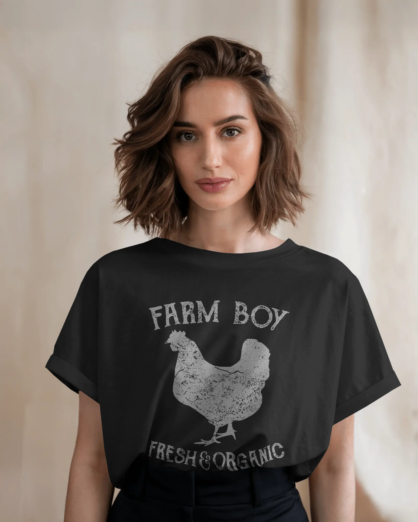 Premium Farm Boy Organic Chicken Oversized T-Shirt