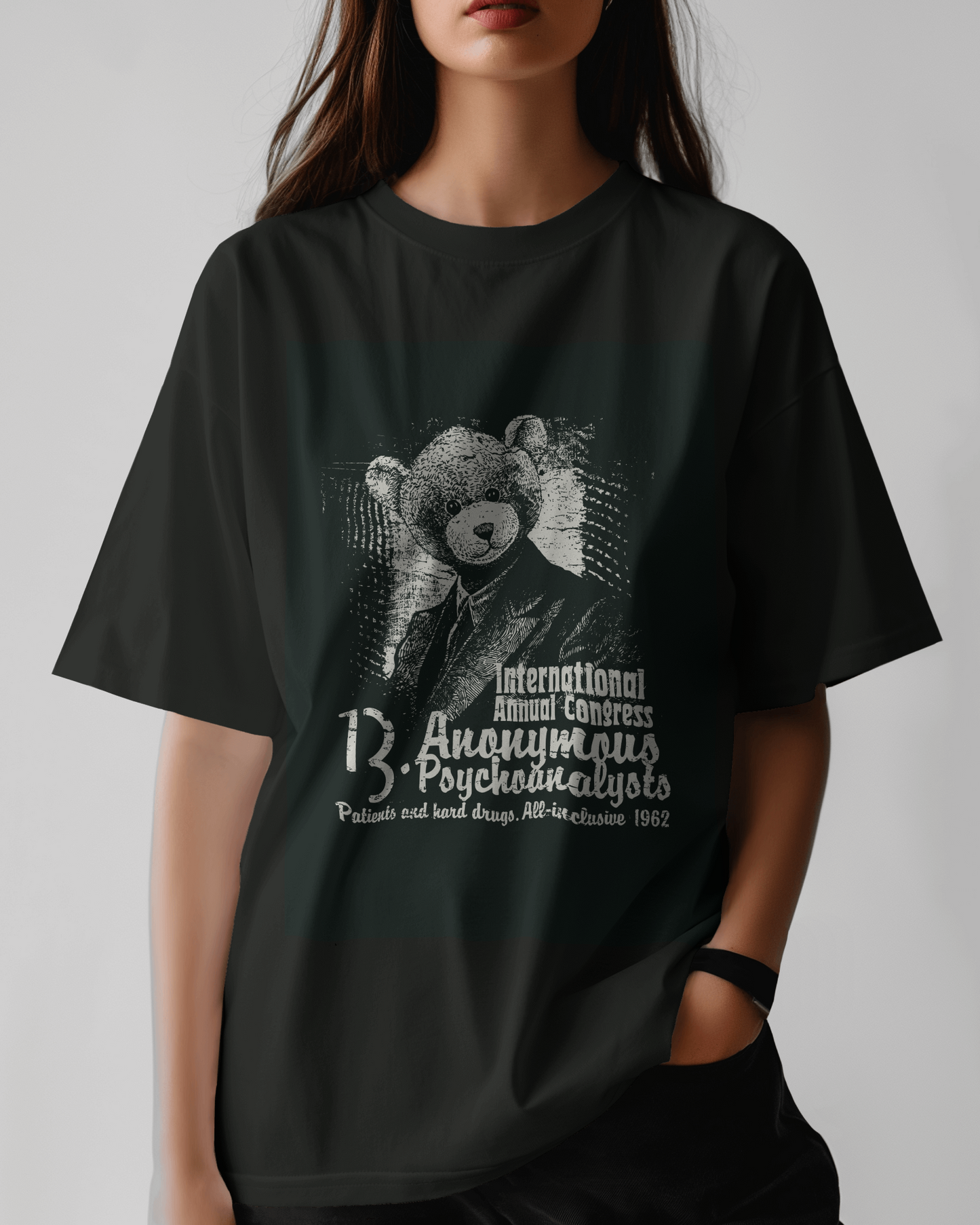 Premium Retirement Vacation Oversized Black T-Shirt