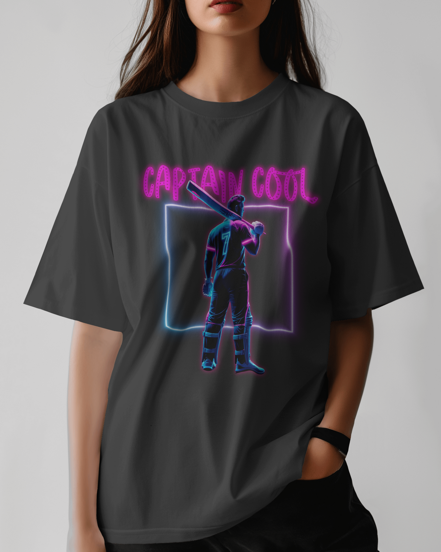 Premium CSK Captain Cool Glow In Dark Oversized T-shirt