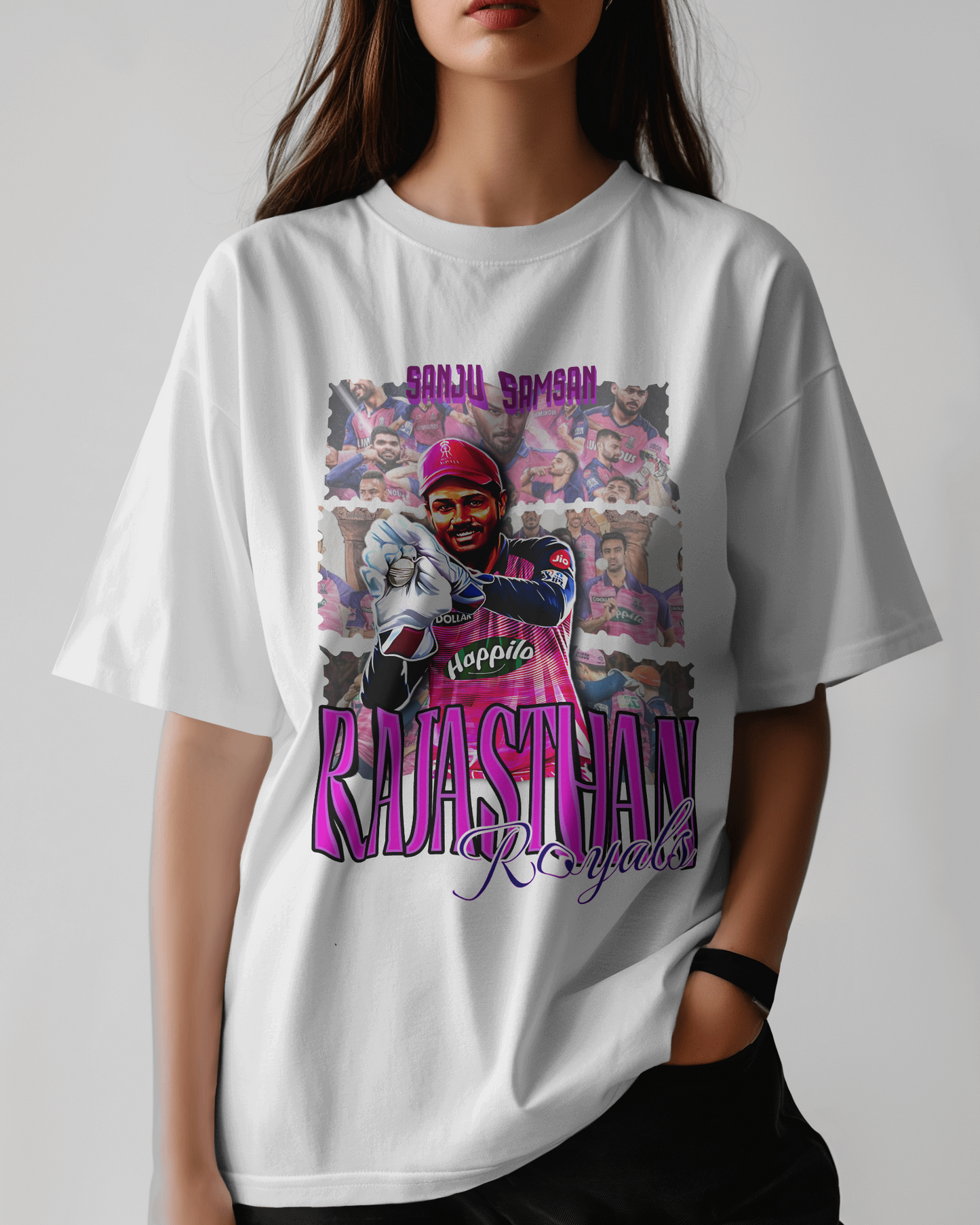 Premium Rajasthan Royals Sanju Samson Oversized T-shirt