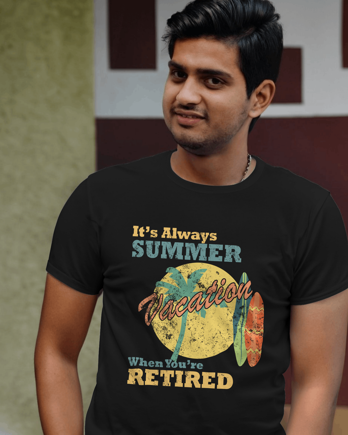 Premium 'Always Summer' Retirement Graphic T-Shirt